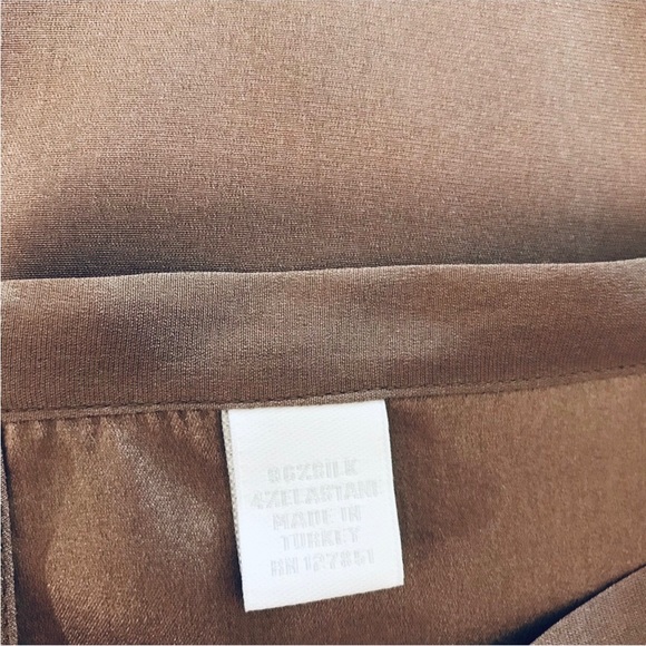 SIBEL SARAL Silk Brown Long Sleeve Relaxed Fit Top - Picture 8 of 8